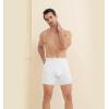 imageHAVVIS Mens Performance Underwear Boxer Briefs Soft Comfortable Bamboo Viscose Underwear for Men MultipackBoxer Briefs  C03  6 Pack  White