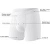 imageHAVVIS Mens Performance Underwear Boxer Briefs Soft Comfortable Bamboo Viscose Underwear for Men MultipackBoxer Briefs  C03  6 Pack  White
