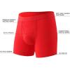 imageHAVVIS Mens Performance Underwear Boxer Briefs Soft Comfortable Bamboo Viscose Underwear for Men MultipackBoxer Briefs  C04  6 Pack  Red
