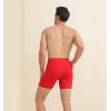 imageHAVVIS Mens Performance Underwear Boxer Briefs Soft Comfortable Bamboo Viscose Underwear for Men MultipackBoxer Briefs  C04  6 Pack  Red