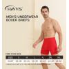 imageHAVVIS Mens Performance Underwear Boxer Briefs Soft Comfortable Bamboo Viscose Underwear for Men MultipackBoxer Briefs  C04  6 Pack  Red