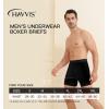 imageHAVVIS Mens Performance Underwear Boxer Briefs Soft Comfortable Bamboo Viscose Underwear for Men MultipackBoxer Briefs  C05  6 Pack  Black