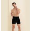 imageHAVVIS Mens Performance Underwear Boxer Briefs Soft Comfortable Bamboo Viscose Underwear for Men MultipackBoxer Briefs  C05  6 Pack  Black