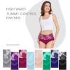 imageHAVVIS Womens Briefs Underwear Cotton High Waist Tummy Control Panties Rose Jacquard Ladies Panty MultipackBrief 01  8 Pack  Assorted Colors 03