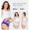 imageHAVVIS Womens Briefs Underwear Cotton High Waist Tummy Control Panties Rose Jacquard Ladies Panty MultipackBrief 01  8 Pack  Assorted Colors 03