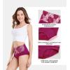 imageHAVVIS Womens Briefs Underwear Cotton High Waist Tummy Control Panties Rose Jacquard Ladies Panty MultipackBrief 01  8 Pack  Assorted Colors 03