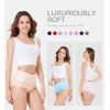 imageHAVVIS Womens Briefs Underwear Cotton High Waist Tummy Control Panties Rose Jacquard Ladies Panty MultipackBrief 01  8 Pack  Assorted Colors