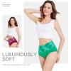 imageHAVVIS Womens Briefs Underwear Cotton High Waist Tummy Control Panties Rose Jacquard Ladies Panty MultipackBrief 02  5 Pack  Assorted Colors 02