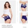 imageHAVVIS Womens Briefs Underwear Cotton High Waist Tummy Control Panties Rose Jacquard Ladies Panty MultipackBrief 02  5 Pack  Assorted Colors 02