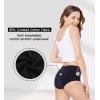 imageHAVVIS Womens Briefs Underwear Cotton High Waist Tummy Control Panties Rose Jacquard Ladies Panty MultipackBrief 03  5 Pack  3black 2grey