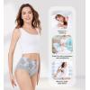 imageHAVVIS Womens Briefs Underwear Cotton High Waist Tummy Control Panties Rose Jacquard Ladies Panty MultipackBrief 03  5 Pack  3black 2grey