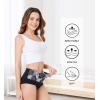 imageHAVVIS Womens Briefs Underwear Cotton High Waist Tummy Control Panties Rose Jacquard Ladies Panty MultipackBrief 03  5 Pack  3black 2grey
