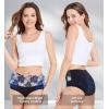 imageHAVVIS Womens Briefs Underwear Cotton High Waist Tummy Control Panties Rose Jacquard Ladies Panty MultipackBrief 04  5 Pack  Black