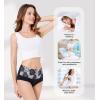 imageHAVVIS Womens Briefs Underwear Cotton High Waist Tummy Control Panties Rose Jacquard Ladies Panty MultipackBrief 04  5 Pack  Black