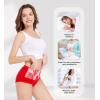 imageHAVVIS Womens Briefs Underwear Cotton High Waist Tummy Control Panties Rose Jacquard Ladies Panty MultipackBrief 04  5 Pack  Red