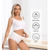 imageHAVVIS Womens Briefs Underwear Cotton High Waist Tummy Control Panties Rose Jacquard Ladies Panty MultipackBrief 04  5 Pack  White