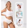 imageHAVVIS Womens Briefs Underwear Cotton High Waist Tummy Control Panties Rose Jacquard Ladies Panty MultipackBrief 04  5 Pack  White