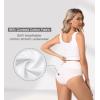 imageHAVVIS Womens Briefs Underwear Cotton High Waist Tummy Control Panties Rose Jacquard Ladies Panty MultipackBrief 04  5 Pack  White