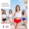 imageHAVVIS Womens Briefs Underwear Cotton High Waist Tummy Control Panties Rose Jacquard Ladies Panty MultipackBriefs 01  8 Pack  Assorted Colors
