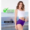 imageHAVVIS Womens Briefs Underwear Cotton High Waist Tummy Control Panties Rose Jacquard Ladies Panty MultipackBriefs 02  5 Pack  Assorted Colors