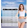 imageHAVVIS Womens Briefs Underwear Cotton High Waist Tummy Control Panties Rose Jacquard Ladies Panty MultipackBriefs 03  5 Pack  3black 2grey